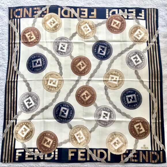 Fendi Scarf Silk Cotton women bag head hair neck